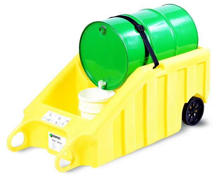 CARRO PORTA TAMBOR CON CONTENCION DE DERRAMES 250L.