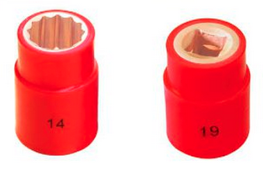 Dado (Corto) Aislado 1000V Antichispa Cuadrante 1/2 10 - 32 mm 