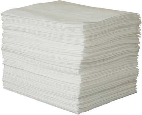 PAÑO ABSORBENTE ACEITE/HIDROCARBURO 100 UNIDADES 38 x 43 cm