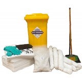 KIT ECONOMICO PARA CONTROL DE DERRAMES CAP. DE CONTENCIÓN 120 LITROS PARA DERIVADOS DEL PETROLEO 