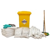 KIT ECONOMICO PARA CONTROL DE DERRAMES CAP. DE CONTENCIÓN 240 LITROS PARA DERIVADOS DEL PETROLEO.