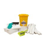 KIT ECONOMICO PARA CONTROL DE DERRAMES CAP. DE CONTENCIÓN 50 LITROS PARA DERIVADOS DEL PETROLEO.